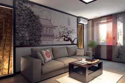 Design șapte idei pentru camera de zi, în stil oriental