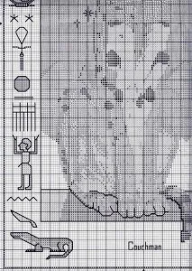 Diagrama de broderie pisica egiptean