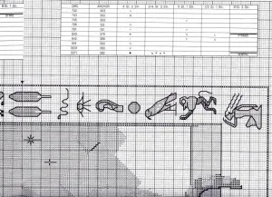 Diagrama de broderie pisica egiptean