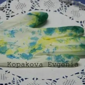 Fancy копринен шал Shibori техника в свои ръце