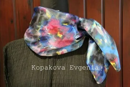 Fancy копринен шал Shibori техника в свои ръце