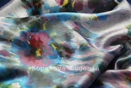 Fancy копринен шал Shibori техника в свои ръце