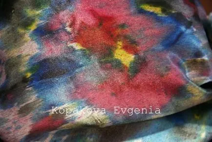 Fancy копринен шал Shibori техника в свои ръце