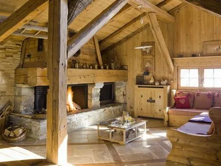 Condiții de viață într-un stil rustic - 20 fotografie design interior