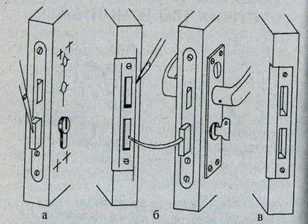 Instrucțiuni sidebar blochează pe ușa dintr-o varietate de materiale