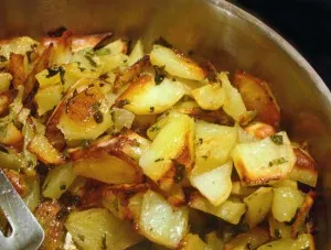 Как да се готви вкусни пържени картофи с пържен, spacesmen