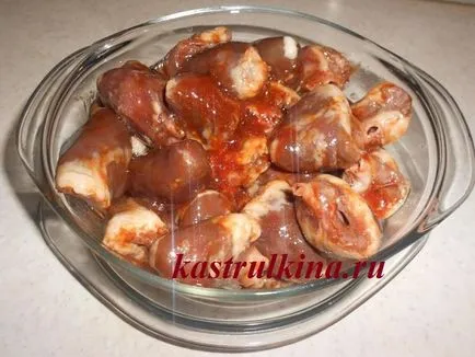 Hogyan kell főzni a pulyka szív, ízletes recept egy fotó