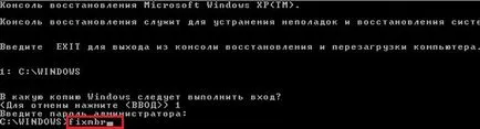Rendszer-visszaállítás Windows XP, XP rendszer-visszaállítás windose