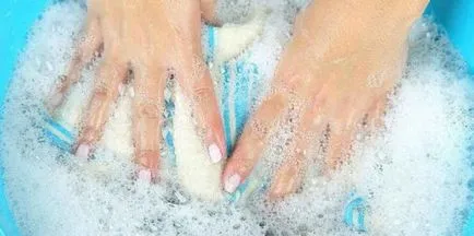 Cum să se spele șal mână 3 etape