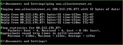 «Ping» a csapat és a «tracert»