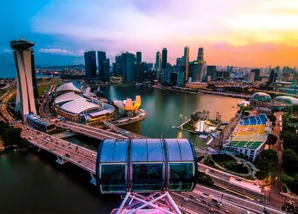 Óriáskerék Singapore Flyer üzemóra, irányokat, jegyárak