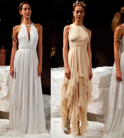 rochie de mireasa frumoasă în stil grecesc