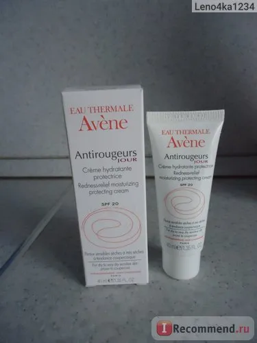 Cream Avene antirougeurs jour krém - «Avene kozmetikumok, mint mindig nem okozott csalódást” vélemény