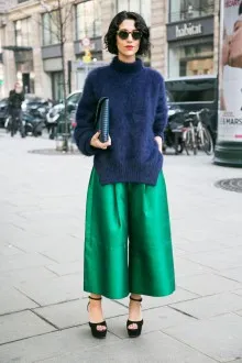 Pantalló, hogy hogyan és milyen viselni divatos nadrág - lila sarkú