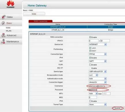 Configurarea modului modem huawei hg532e - router