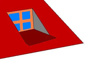 Az ablak a tető, tetőtér