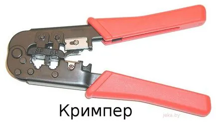 Кримпване усукана двойка RJ45 Снимка