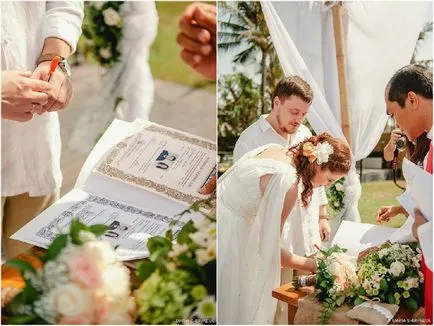 Înregistrarea oficială a căsătoriei în Bali