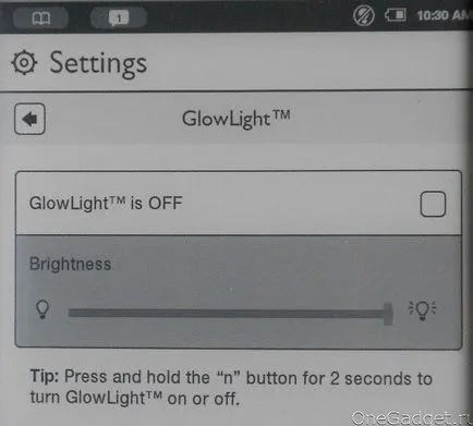 Prezentare generală sală de lectură Nook simpla atingere cu glowlight