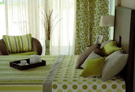 culoarea verde oliv în interiorul dormitorului - fotografii și recenzie