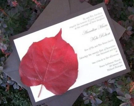 Есенни Сватбени покани - сватба вдъхновение