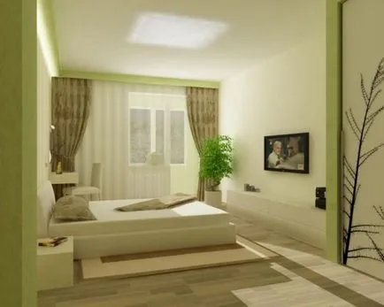 culoarea verde oliv în interiorul dormitorului - fotografii și recenzie