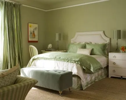 culoarea verde oliv în interiorul dormitorului - fotografii și recenzie