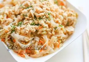 Pad тайландски с пиле, стъпка по стъпка рецепти снимки (тампон тайландски)