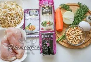 Pad thai csirke, lépésről lépésre recept fotók (pad thai)