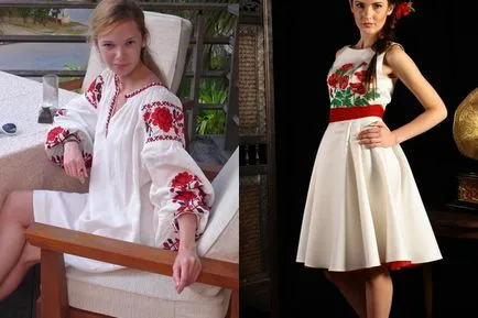 Rochie în stilul modelului ucrainean imaginat seara, finala si casual