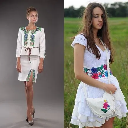 Rochie în stilul modelului ucrainean imaginat seara, finala si casual