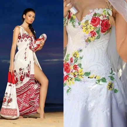 Rochie în stilul modelului ucrainean imaginat seara, finala si casual