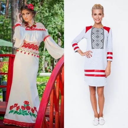 Rochie în stilul modelului ucrainean imaginat seara, finala si casual