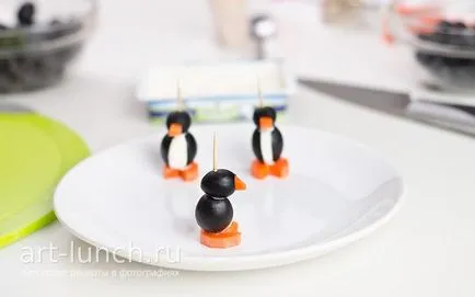 Snack - pingvinek - lépésről lépésre recept fotók