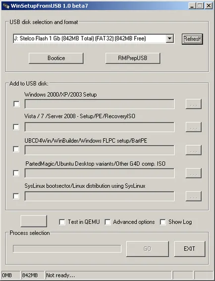 Az indító vaku ablakok és hirens boot CD-t (winsetupfromusb 1