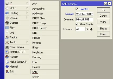 Conectarea unui dispozitiv de stocare USB la router și resurse MikroTik rassharivaniya magazin online Wi-Fi