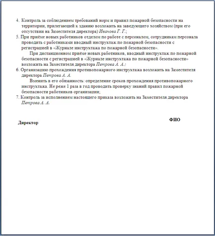 Comanda „numirea unui responsabil de securitate la incendiu în organizație“ - un blog de foc