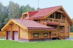 Дървени къщи с гараж и таванско помещение