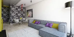 Reparatii apartament cu un dormitor într-un stil minimalist