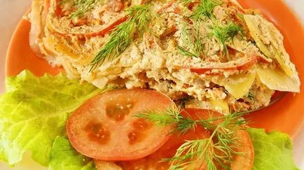 Рецептата за картофи микровълнова фурна gratins с пиле