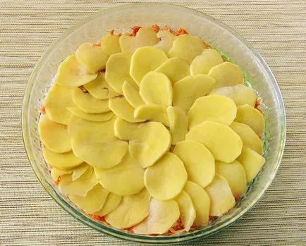 Рецептата за картофи микровълнова фурна gratins с пиле