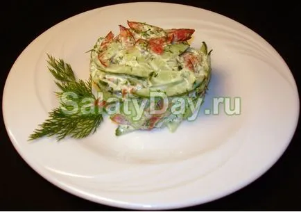 Salata cu cârnați afumat - reteta delicios și ușor de aperitiv cu fotografii și video