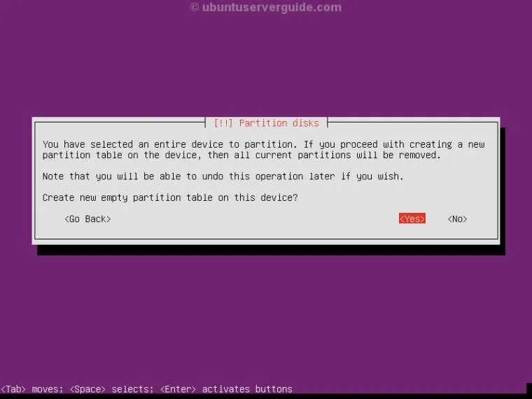 Útmutató a létrehozása egy partíciót Ubuntu kiszolgáló verziójában