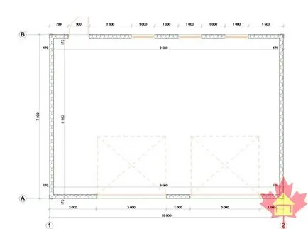 A legnépszerűbb minták a garázsok 2 autó (c hozblok), szibériai háztartási