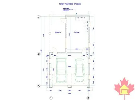 Най-популярните проекти на гаражи за 2 коли (в hozblok), сибирски домакинство