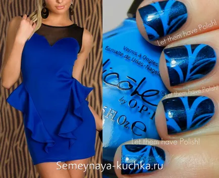manichiura albastru sub o rochie albastra - 32 de fotografii cu haine, o grămadă de familie