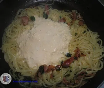 Spaghete cu sos Carbonara reteta cu fotografii