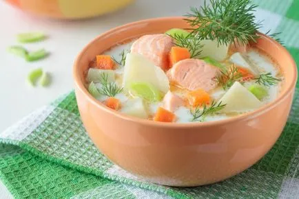 6 supa de rețete somon modul de a găti supă de pește cu somon