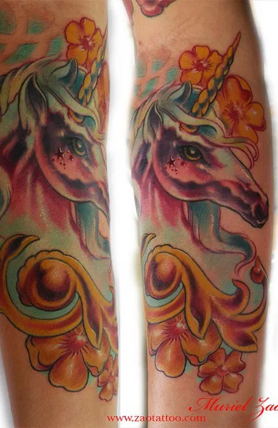 Tatuaj Unicorn - valoare desene sau modele tatuaj și fotografii