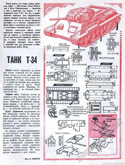 Танк Т-34 Gatokae ръководство колело обтягащите гъсенични вериги оставени гъсеници prlvy General Motors - младостта